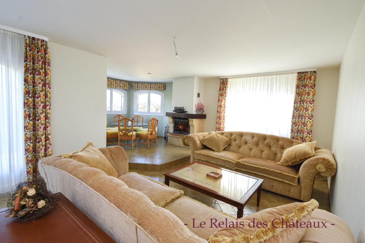 Salon spacieux avec cheminée